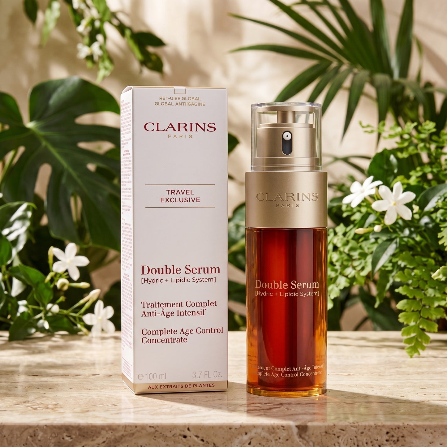 Clarins Double Serum (Hydric + Lipidic System) Age Control Concentrate 100mlAnti-Aging Face Serum