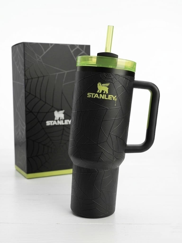 Halloween Web Glow H2.0 40oz Stainless Steel Insulated Tumbler with Handle