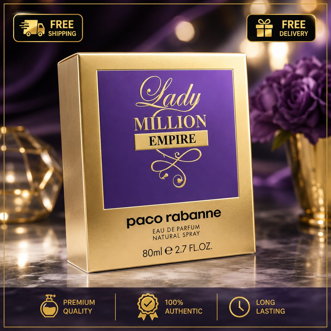 Rabanne Lady Million Empire Eau de Parfum Miniature Perfume 5ml / 0.17 fl oz for Women