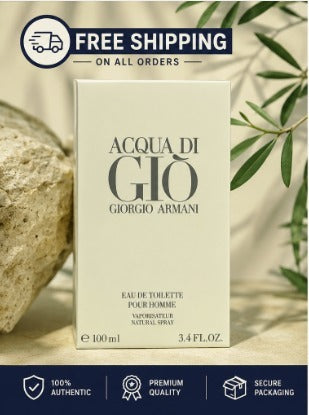 Giorgio Armani Acqua Di Giò Eau de Toilette (EDT) for Men – 3.4  oz