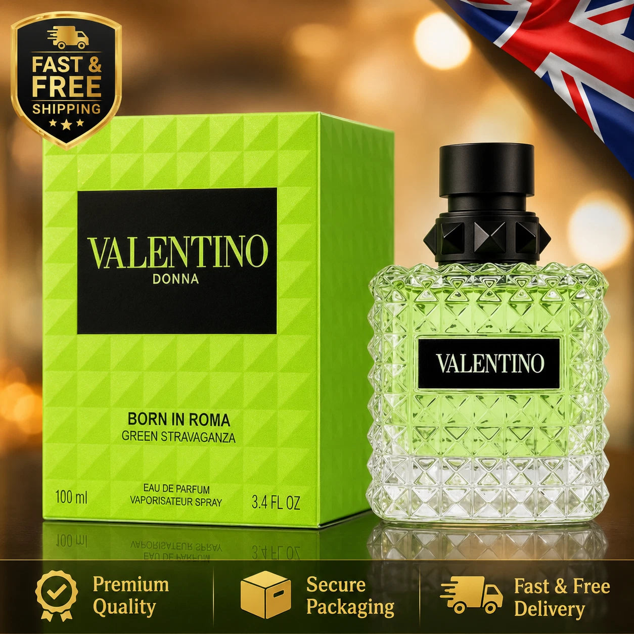 Valentino Donna Born In Roma Green Stravaganza Eau de Parfum Spray 100ml for Women